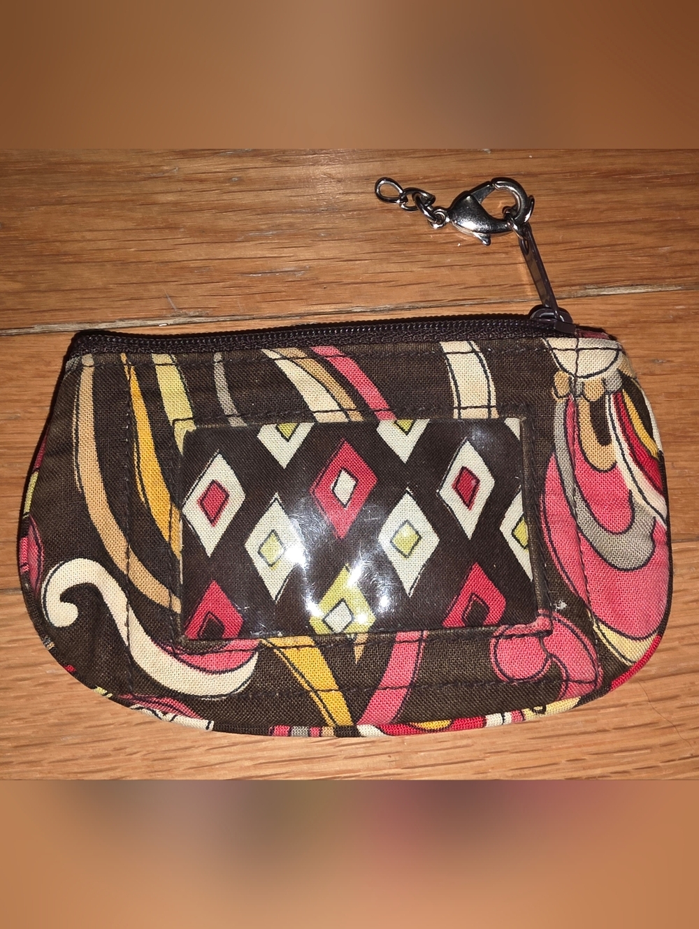 VINTAGE VERA BRADLEY RETIRED PUCCINI PRINT COIN ID CASE PURSE GREAT FIND
